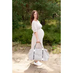 Сумка Childhome Mommy bag Signature - Canvas White, біла (CWMBBSCOW) - мініатюра 28