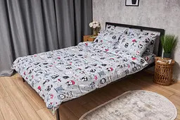 Підковдра Moon&Star Бязь Gold Люкс Owls Gray Євро 200x220 см