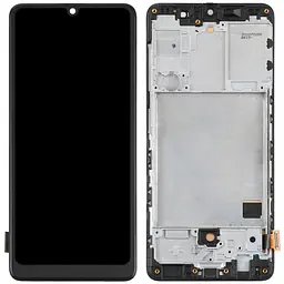 Дисплей Samsung A415 Galaxy A41 чорний, TFT, без функції відбитка пальця, з рамкою
