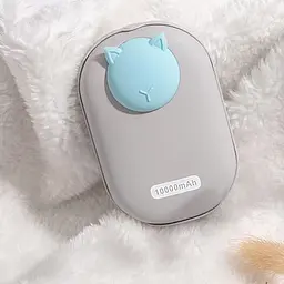 Портативний ЗП Power Bank GXZ-N705 2in1 з обігрівачем для рук 10000 mAh Gray / Cat - мініатюра 3