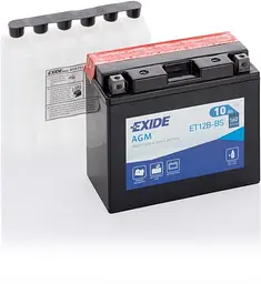 Мото акумулятор EXIDE AGM 6СТ-10Ah АзЕ 12В 160А (EN) ET12B-BS