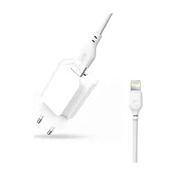 Зарядний пристрій XO L35D 2USB / 2.1А + Lightning white (XO-L35-LGHT) - мініатюра 2