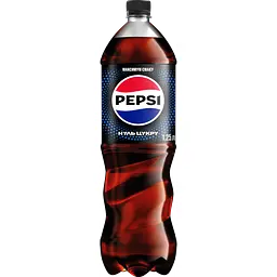 Уцінка. Напій Pepsi безалкогольний сильногазований на ароматизаторах нуль цукру 1.25 л 