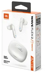 Гарнітура JBL WAVE FLEX 2 Білий (JBLWFLEX2WHT) (7065576) - мініатюра 6