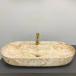 Умивальник VBI Terni M travertine накладний VBI-011804 - мініатюра 3