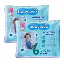 Підгузники Babylove Premium 6 XXL (15-20 кг) 64 шт