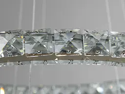 Люстра стельова LED Diasha 7206-6W/480+340G "Кришталеві кільця", 55W, 3025 лм, золото, для коридору, кухні, спальні - мініатюра 6