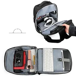 Рюкзак Tigernu T-B3655 15.6 Black - мініатюра 7