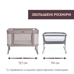 Ліжечко Chicco Next2Me Forever 3 в 1 бежевий (79650.10) - мініатюра 4