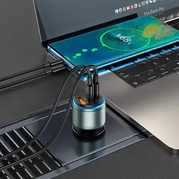 Адаптер автомобільний HOCO Galloper three-port car charger NZ9 95W - мініатюра 8