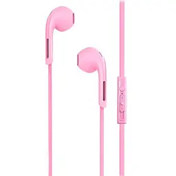 Дротові навушники Hoco M39 Rhyme with mic, 3.5mm, 1.2m, pink - мініатюра 2