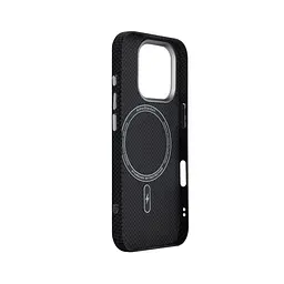 Карбоновый чехол для Apple iPhone 16 Pro, LikeCarbon2 MagCase, черный, тонкий защитный чехол-панель из поликарбоната с магнитами N52, MagSafe, противоударный, совместим с беспроводной зарядкой, приподнятые края для защиты камеры, ArmorStandart (ARM88381) - мініатюра 4