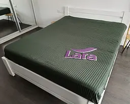 Простирадло на резинці LARA сатин-страйп LUX green d13183 180х200х25 - мініатюра 5