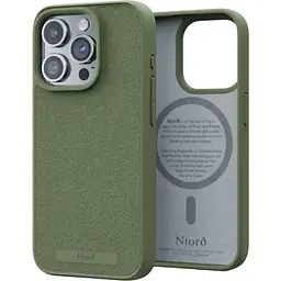 Чохол-накладка Njord Suede MagSafe Case Olive для iPhone 15 Pro