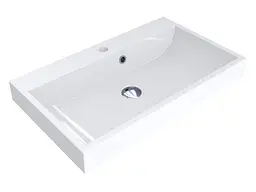 Умивальник Miraggio VARNA 700 (0000256) Miramarble, Глянцевий, Накладний/Врізний, Білий