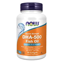 Докозагексаєнова кислота Now Foods DHA 500 мг 90 sgels
