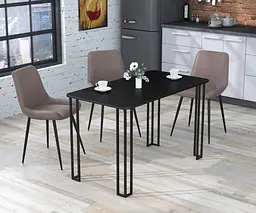 Обідній стіл Сквер 120-65 Закруглені кути Loft Design (Венге Луізіана)