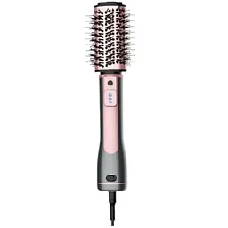 Фен-щітка Ardesto HD-CR300PT, Grey/Pink, 1200W, 2 швидкості, 2 режими, іонізація, концентратор, гофре, для висушування волосся 2шт, для сушіння та надання об'єму, фен-щітка для завивки, функція "Cool Shot", захист від перегріву, дисплей