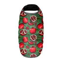 Курточка-накидка для собак WAUDOG Clothes, малюнок "Гранати", M, А 37 см, B 52-62 см, С 36-47 см - мініатюра 3