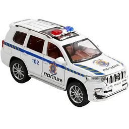 Колекційна металева модель автомобіля АвтоЕксперт Toyota Land Cruiser Prado Поліція з інерцією, світлом та звуком 1:24