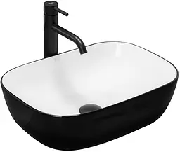 Умивальник Rea Belinda 33,5x46,5 black-white (REA-U6332)