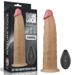 Вібратор Dual-Layered Silicone Rotator 9" Flesh