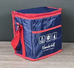 Термосумка 24x16x25 см Stenson Wanderlust R28803 10 л охолодження та збереження температури Синій - мініатюра 5