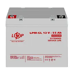 Аккумулятор гелевий Logicpower LPM-GL 12 V - 55 Ah - мініатюра 3
