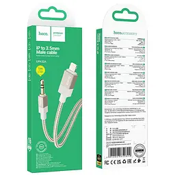 Аудіо кабель Aux Hoco UPA32A Clever digital Lightning to AUX 3.5 мм 1 м Gold - мініатюра 2