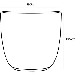 Кашпо Edelman Tusca pot round, 19,5 см, зелене (1051614) - мініатюра 2
