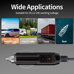 Кабель живлення адаптер для Starlink Mini Car adapter в автомобільний прикурювач до DC 3м (18643) - мініатюра 3