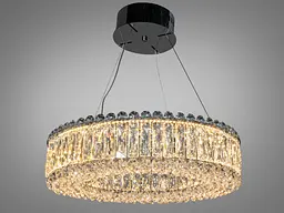 Кришталева підвісна LED люстра Diasha 8693-500CH у хромі - мініатюра 3