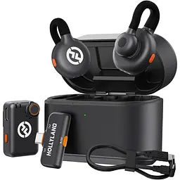 Бездротовий мікрофон Hollyland Lark M2S Combo камера RX+USB-C RX+ кабель Lightning для iPhone/камери/Android/ПК