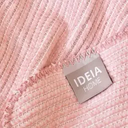 Плед-покривало Ideia Adina 180х200 см бавовна пудра (8-35295_пудра) - мініатюра 4