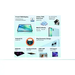 Планшет Teclast P50 11" 6ГБ, 128ГБ, LTE, 8000мАгод, Android, блакитний - мініатюра 3