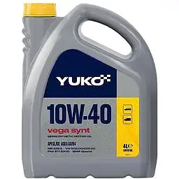 Олива моторна Yuko Vega Synt 10W-40 API SL/CF 4 л (1031)