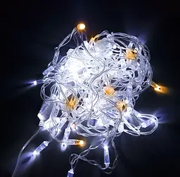 Гірлянда вулична Starlight бахрома біле/жовте світло Flash 75 LED 2x0.7 м (57267) - мініатюра 2