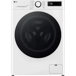 Пральна машина LG фронтальна, 10кг, 1400, A, 57см, дисплей, пара, інвертор, білий