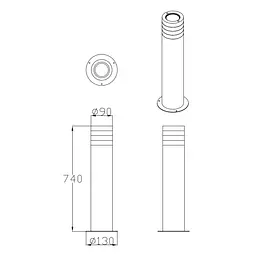 Вуличний світильник Goldlux 324016 Rino E27 1x12W IP54 BK - мініатюра 5