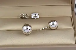 Сережки гвоздики Xuping Jewelry кульки 8 мм сріблясті - мініатюра 2