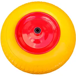 Колесо до тачки Forte PU 16"x4.00"-8" для Budfix WB6405 карбоновий підшипник (142229)