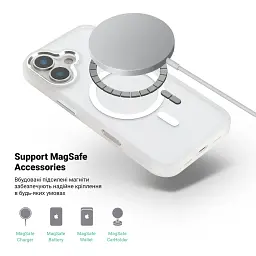 Чохол ArmorStandart Unit MagSafe для Apple iPhone 16 Matte Clear - мініатюра 4