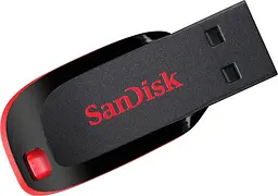 USB Flash SanDisk USB Cruzer Blade 16Gb Black Red - мініатюра 2