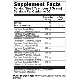 Грибний комплекс Solaray Organic Fermented Mushroom Complete 2000 мг 60 г (2023-10-2140) - мініатюра 2