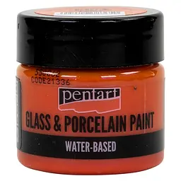 Фарба акрилова Glass&porcelaine, на водній основі, Оранжева, 30 мл, Pentart (5997412783650)