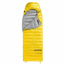Зимовий спальний мішок із натуральним пухом Naturehike CWZ400 NH19W400-Z (розмір L) Жовтий