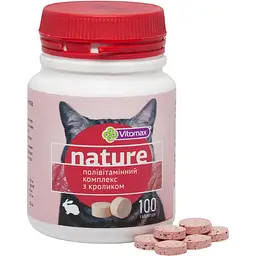 Полівітамінний комплекс Vitomax Nature для котів з кроликом 100 таблеток - мініатюра 2