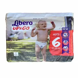 Дитячі підгузники - трусики Libero UP & GO Розмір 6 (13-20 кг), 40 шт