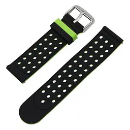Подвійний ремінець Primo з перфорацією для годинника Motorola Moto 360 2nd gen (42 мм) Black Green - мініатюра 6