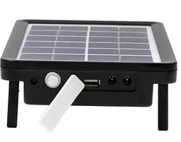 Портативна сонячна система EP-05 6V3W з літієвою батареєю, двома LED лампами та можливістю підзарядки телефону - мініатюра 4